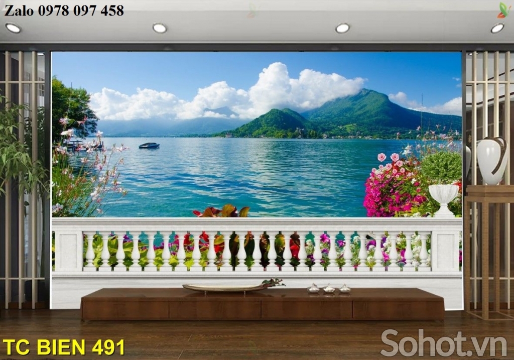 Tranh gạch 3D - tranh cảnh biển đẹp