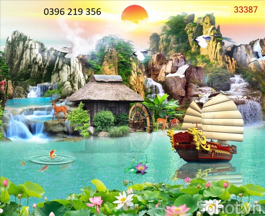 Tranh gạch men trang trí tường 3D Thuận Buồm