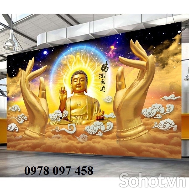 Tranh gạch phòng thờ Đức Phật