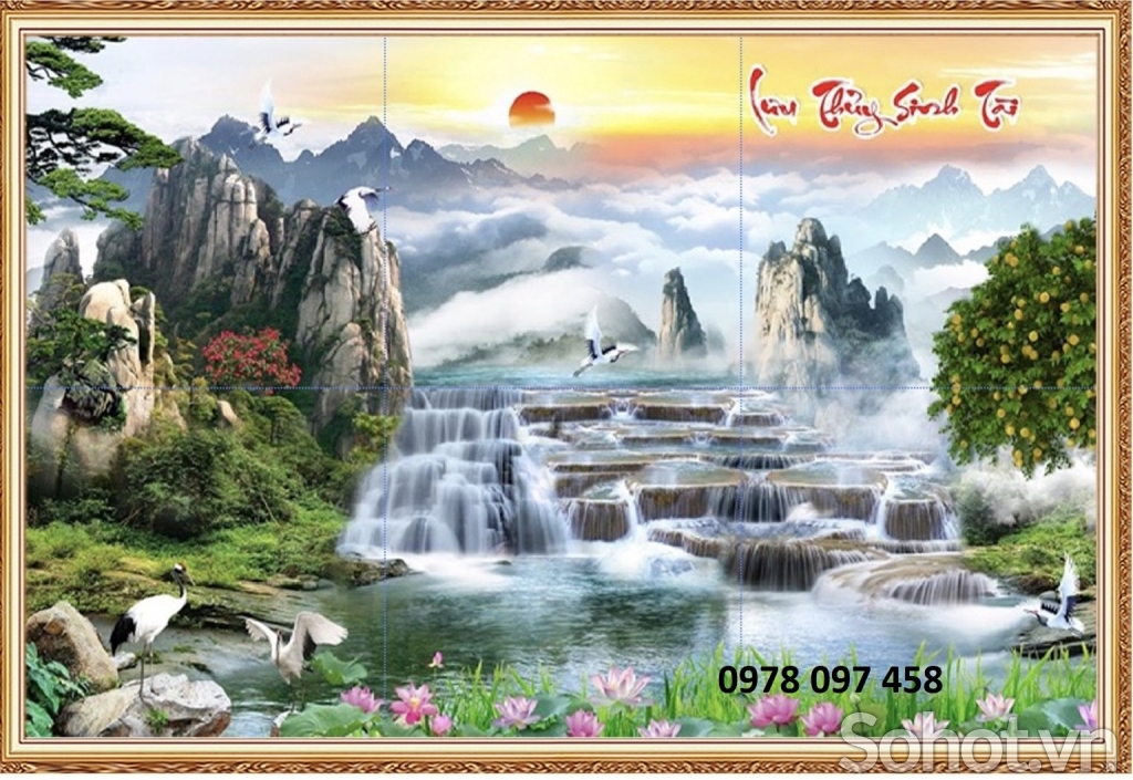 Tranh phong cảnh đẹp- tranh gạch - Tiền Giang 