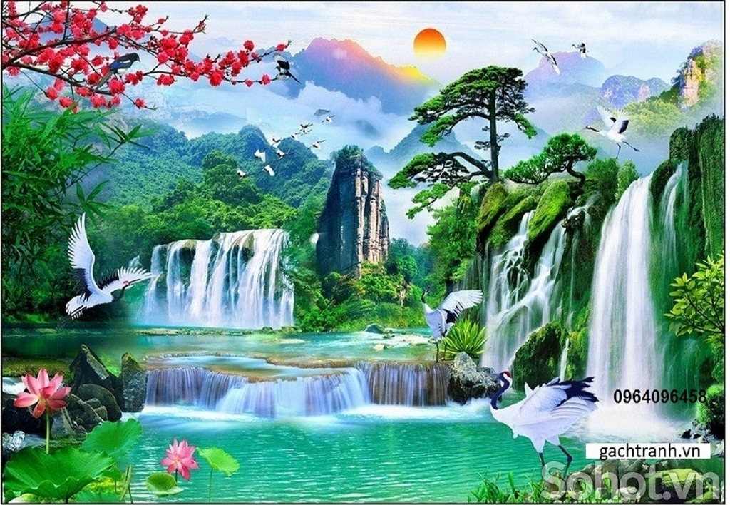 gạch đá trang trí 3d hình phong cảnh - Hà Nội 