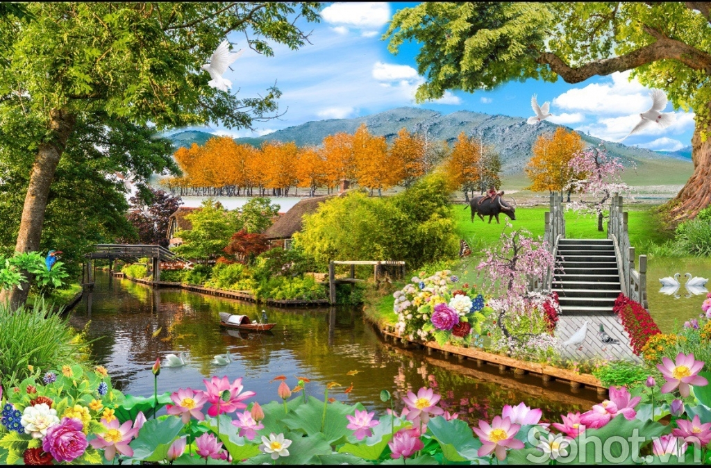 Tranh gạch - tranh gạch phong cảnh