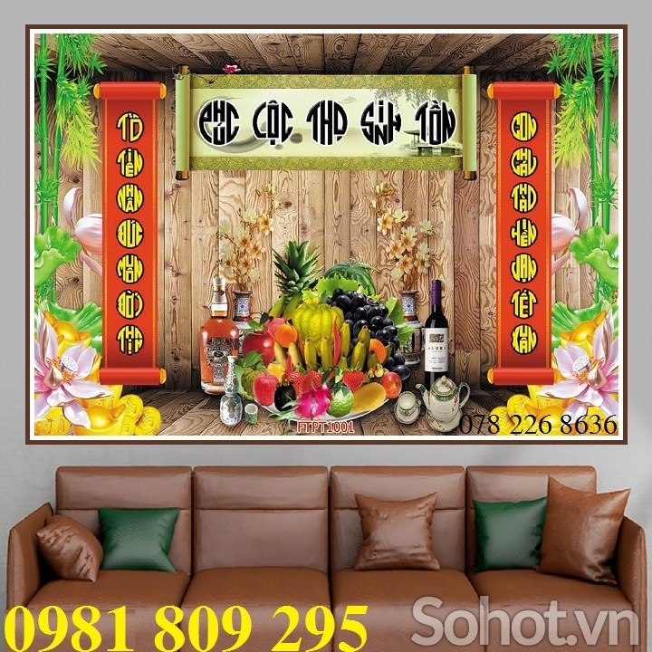 Gạch tranh 3d - tranh trang trí phòng thờ