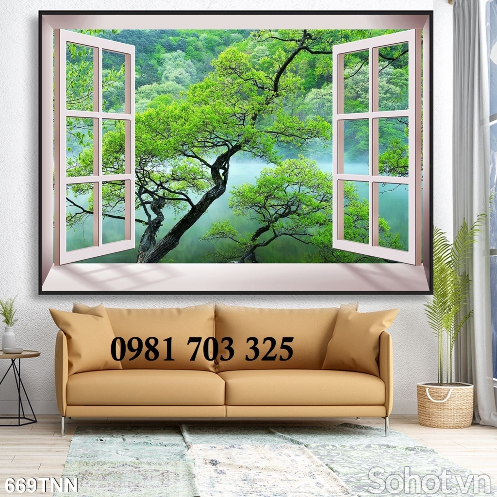 Tranh gạch phong cảnh trang trí tường