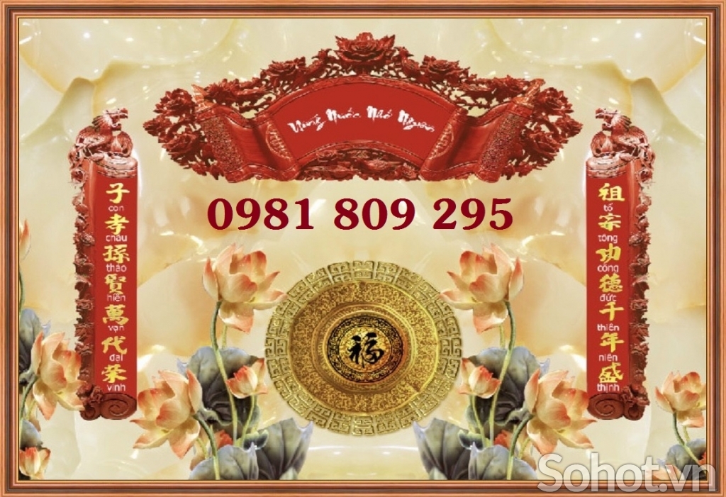 Tranh gạch trang trí cho phòng thờ Hn999