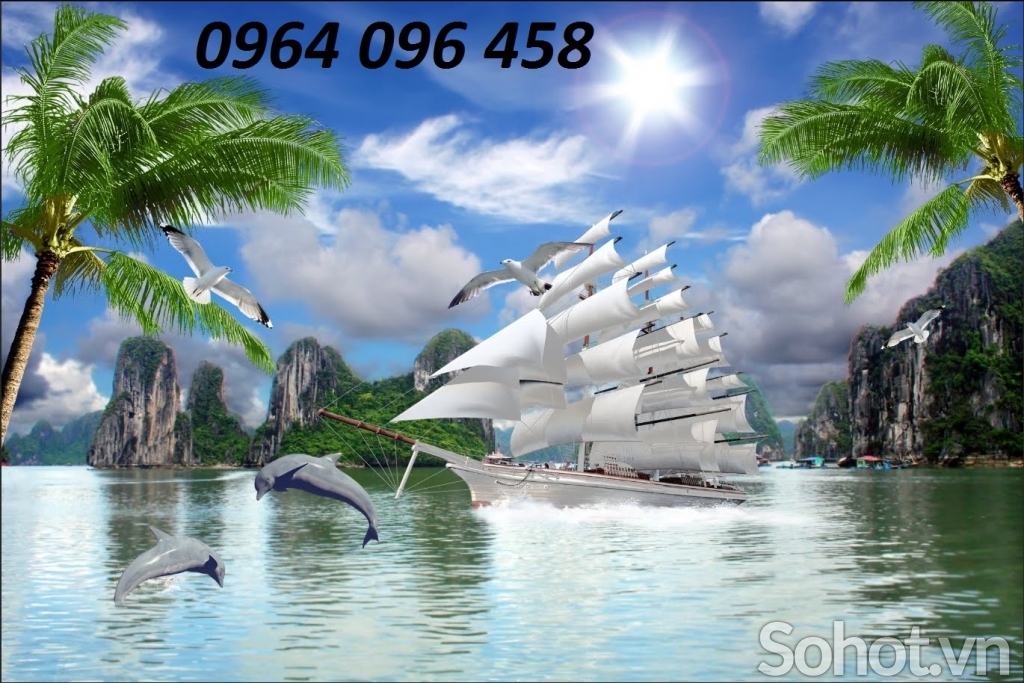Tranh gạch 3d thuận buồm xuôi gió - MN8