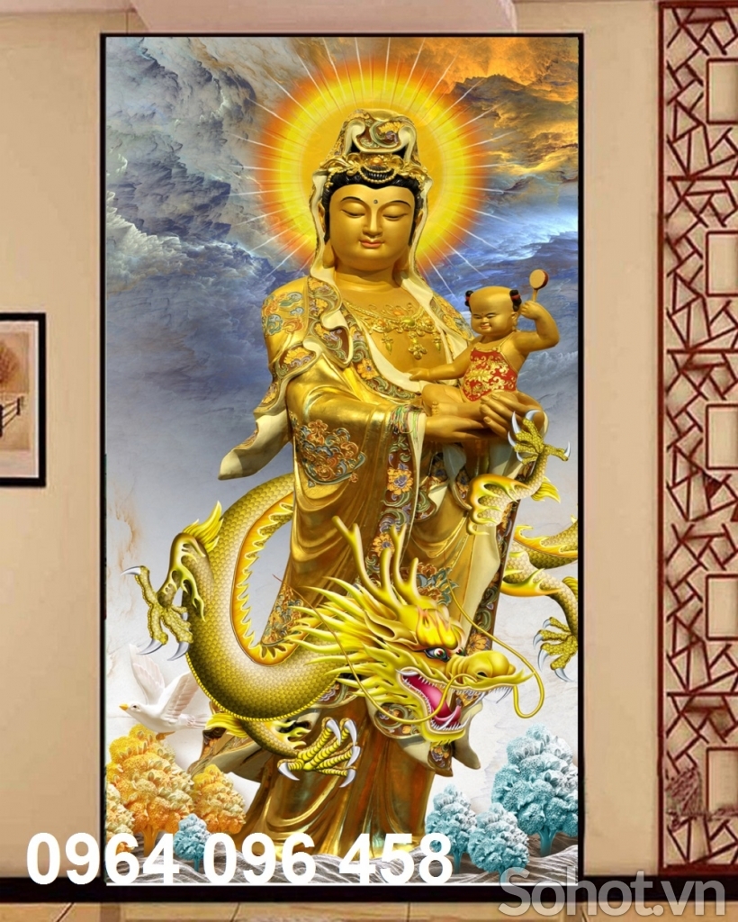 tranh gạch 3d hình phật - YTR4
