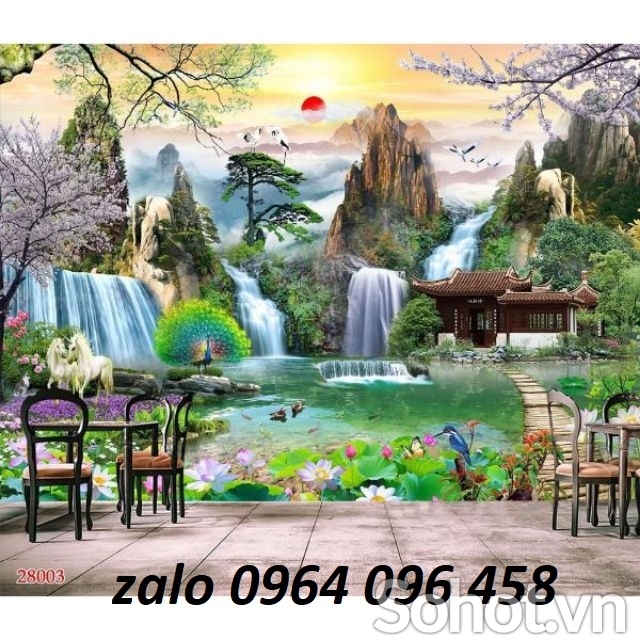 Tranh gạch 3d phong cảnh sơn thủy hữu tình - MN433
