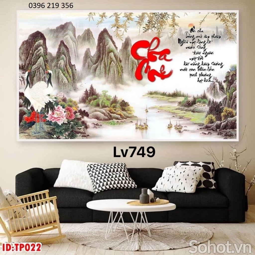 Tranh trang trí phòng khách-Tranh Cha Mẹ