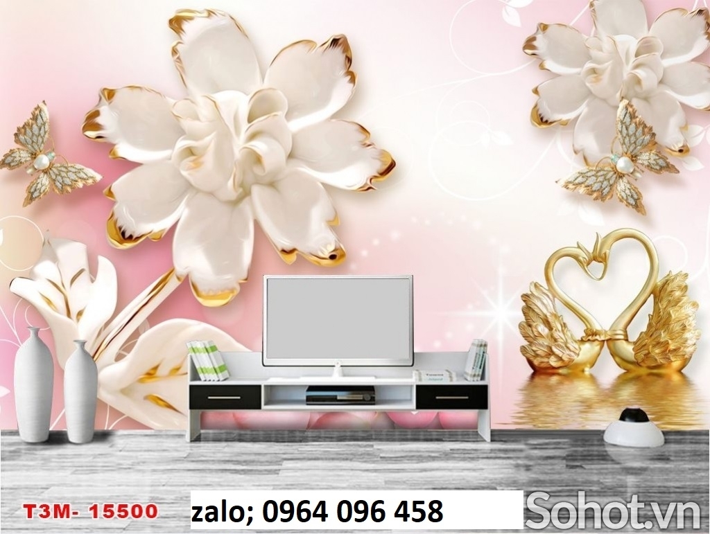 Tranh gạch 3d trang trí phòng khách đẹp - AF54