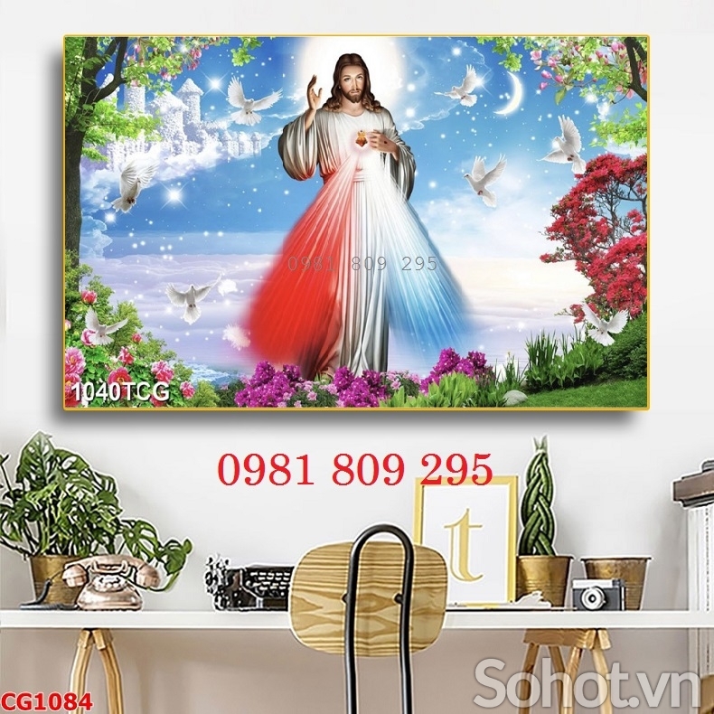 Tranh gạch ốp tường 3d công giáo