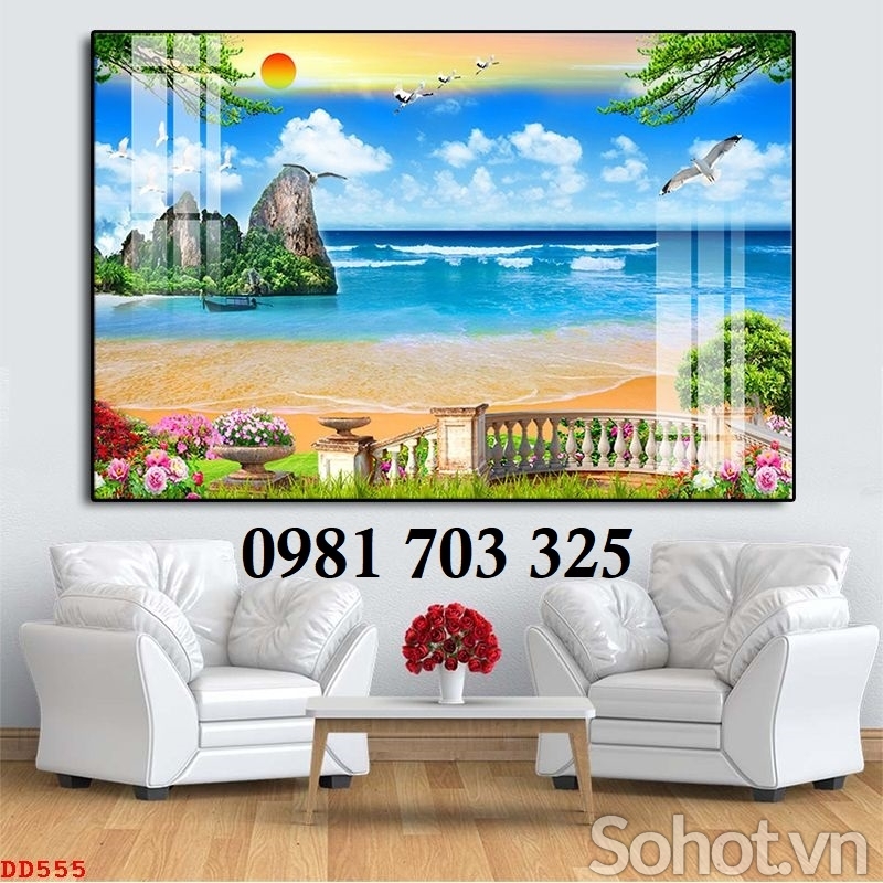 Gạch tranh phong cảnh biển 3D