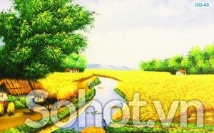Tranh gạch 3d phong cảnh đồng quê - ZXC5