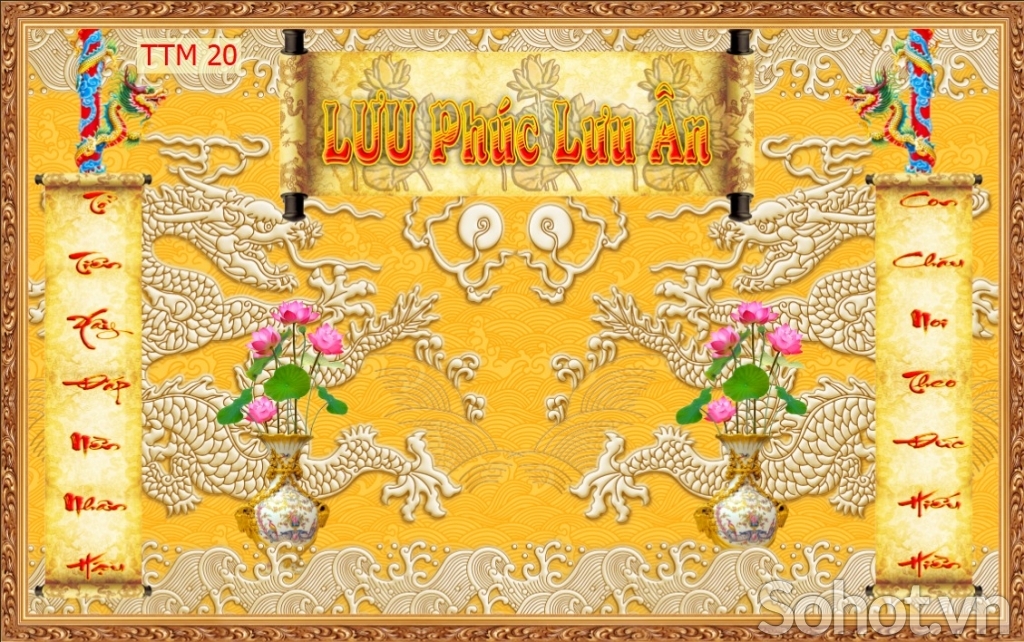 Trang trí phòng thờ - gạch tranh 3D