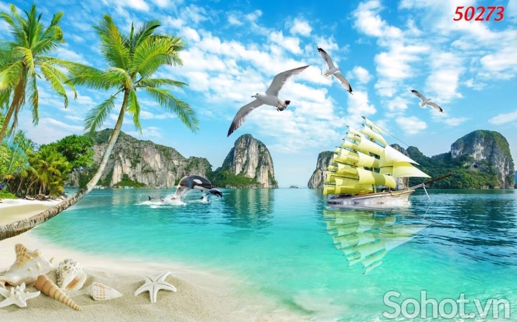 Gạch tranh 3D - THUẬN BUỒM XUÔI GIÓ