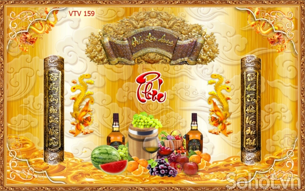 Trang trí phòng thờ - gạch tranh dán tường