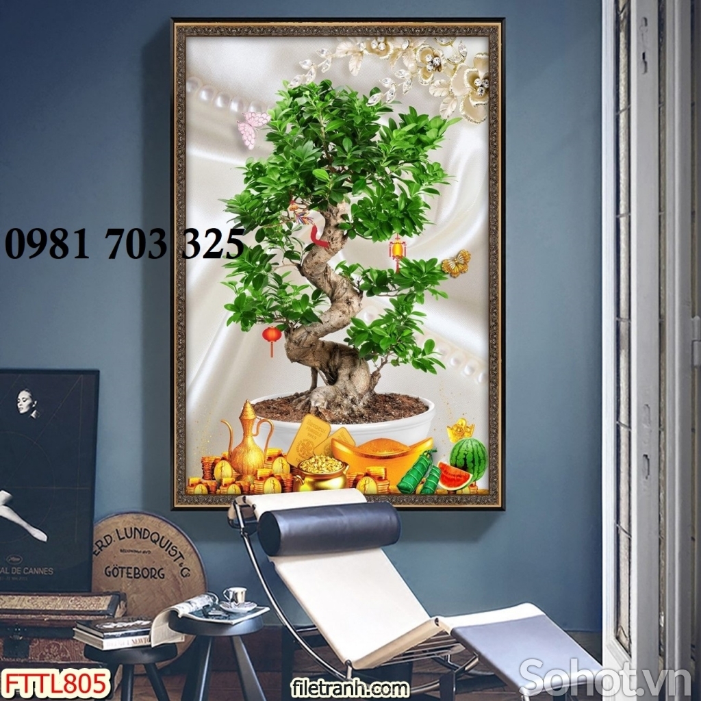 Gạch tranh hoa mai 3D đẹp