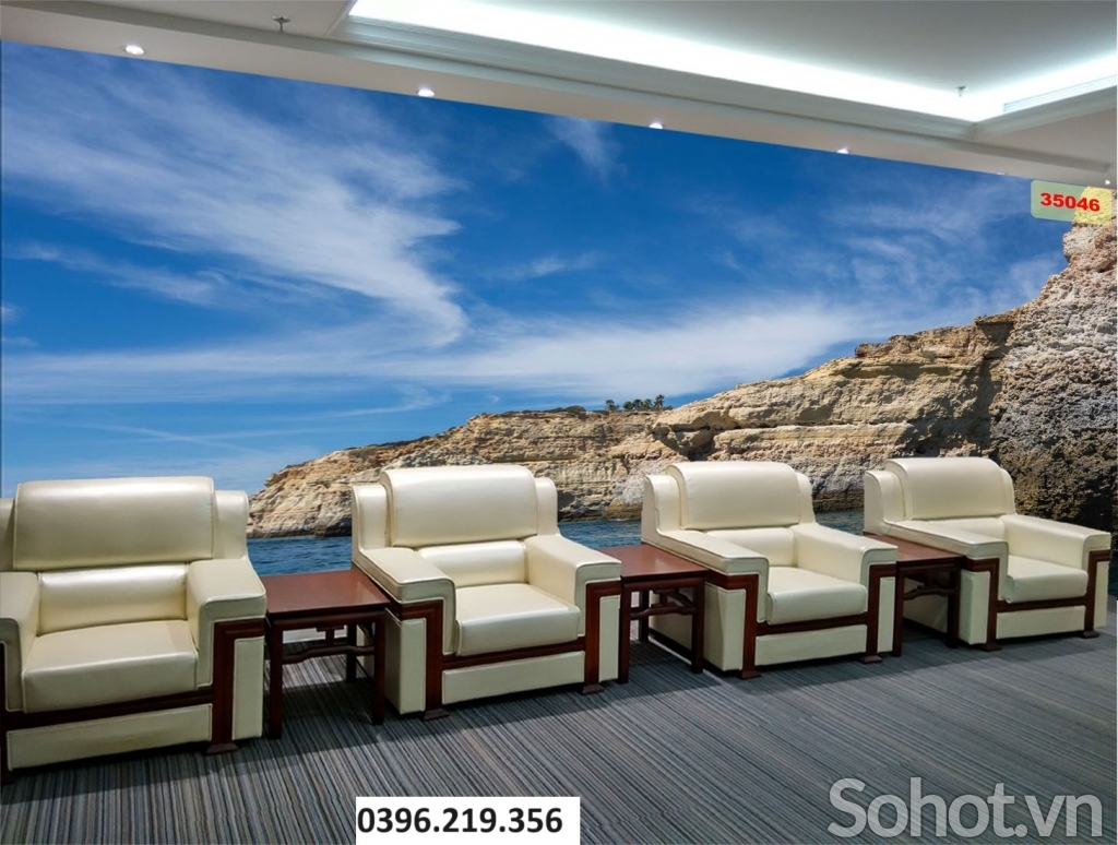 Gạch tranh 3D hình biển cả trang trí