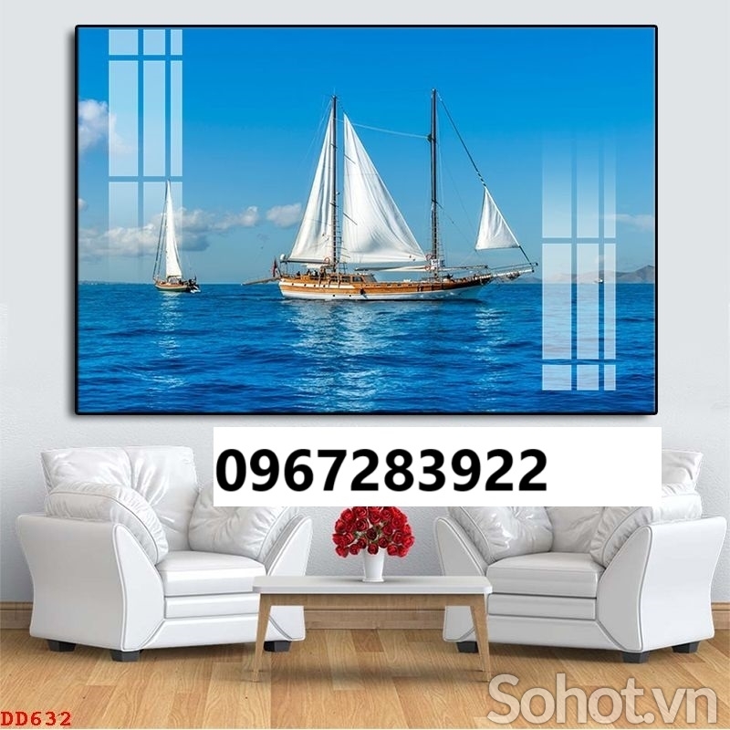 Tranh gạch cảnh biển trang trí tường