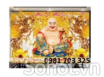 Gạch tranh 3D- tranh phật di lặc