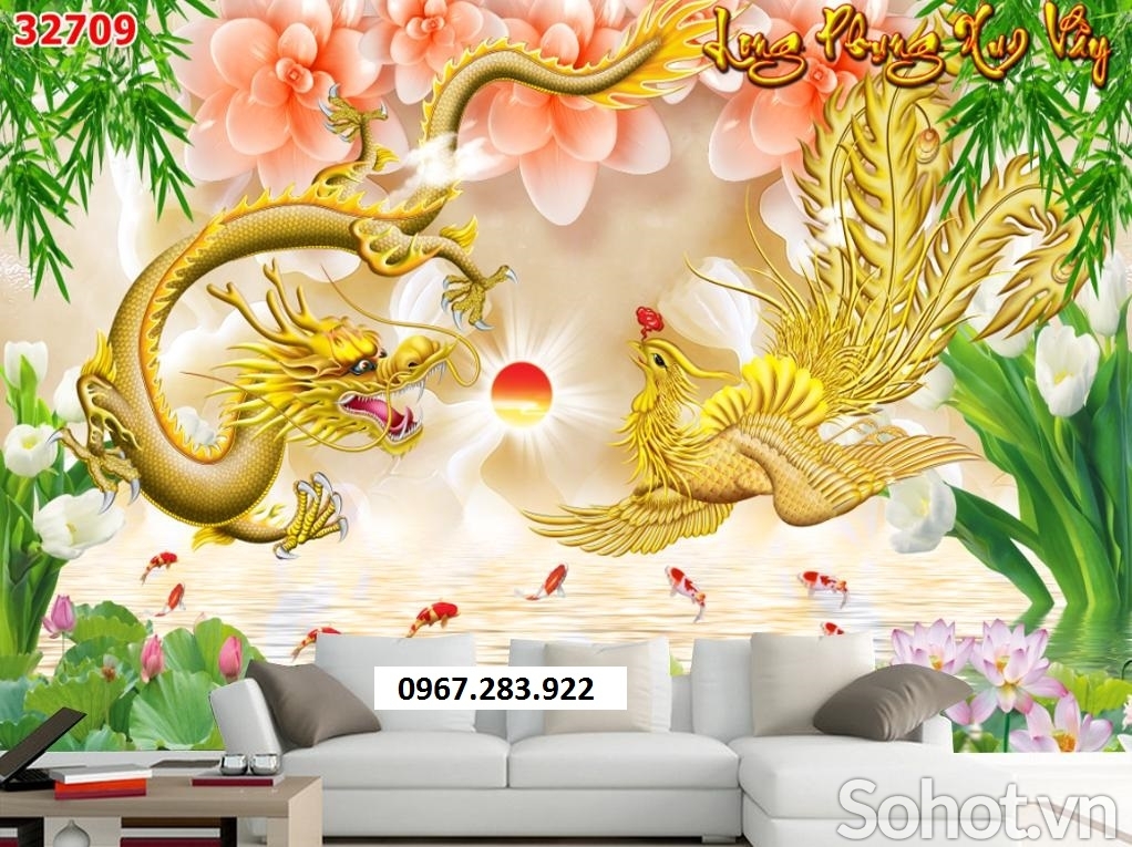 Gạch tranh tường trang trí 3d cao cấp