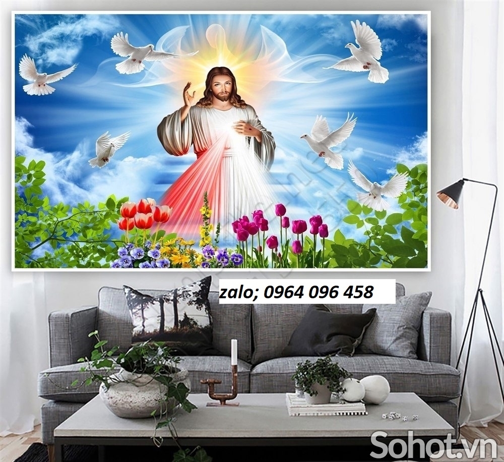 Tranh gạch 3d tranh thiên chúa - SKN96