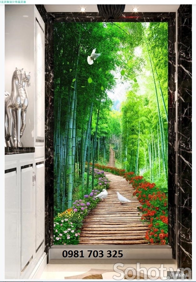 Tranh gạch men 3D khổ đứng