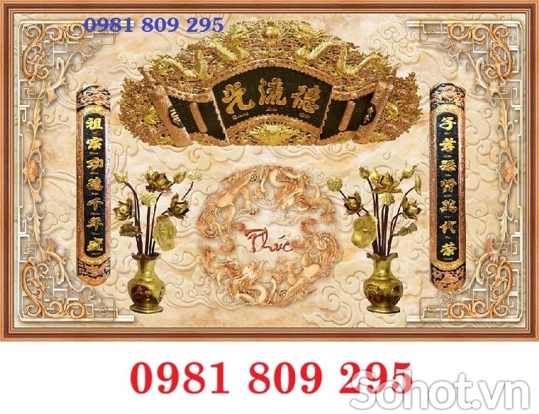 Tranh gạch ốp tường , gạch trang trí 3d phòng thờ