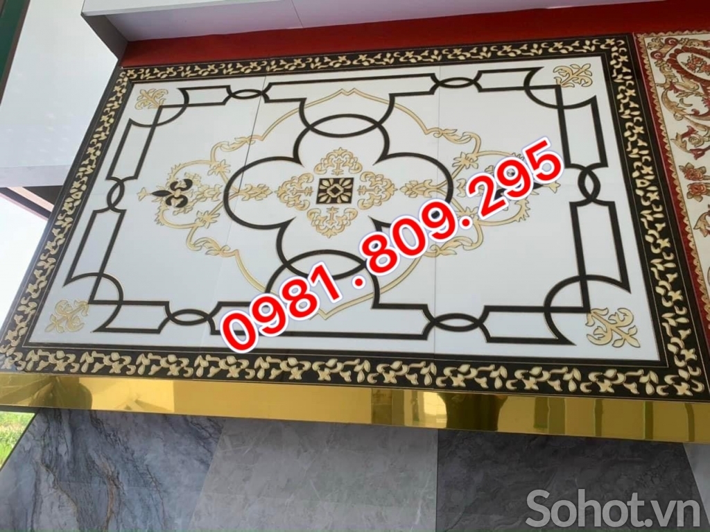 Thảm gạch , gạch lát nển đẹp khắc kim cao cấp