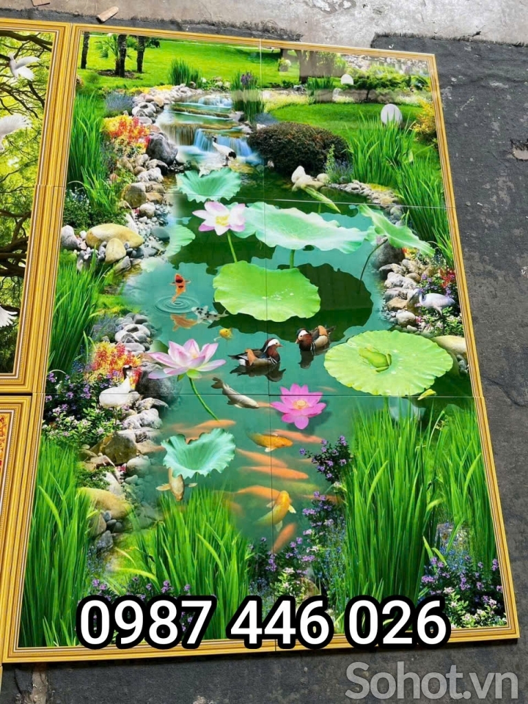 Tranh gạch men ốp tường phòng khách 3d đẹp HP9822