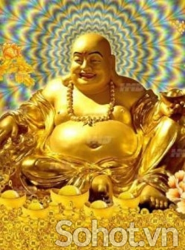 Gạch tranh 3D- tranh phật di lặc