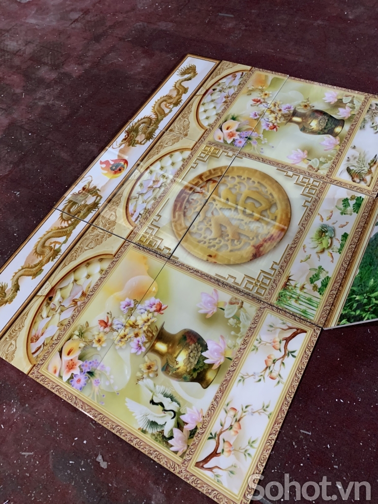 tranh gạch 3D, gạch tranh phòng thờ
