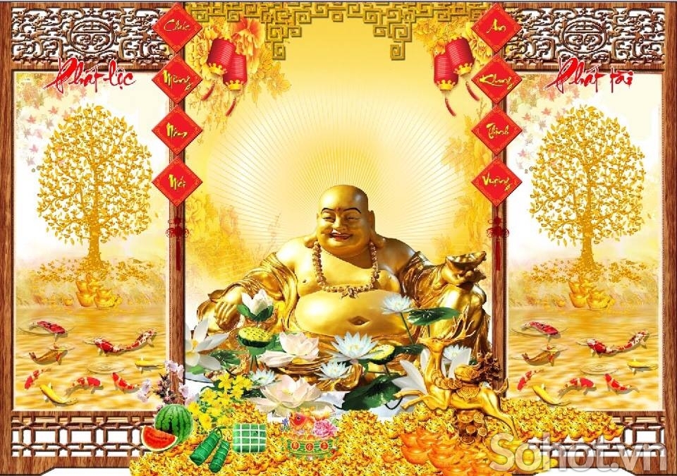 Tranh gạch 3d ốp tường thần tài - 199CV