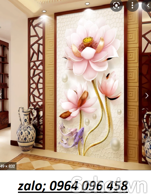 Tranh gạch 3d hoa sen - GXDC33