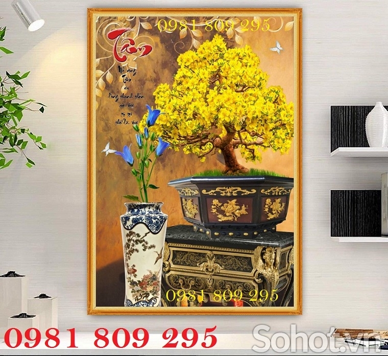 Gạch 3d hoa mai đẹp