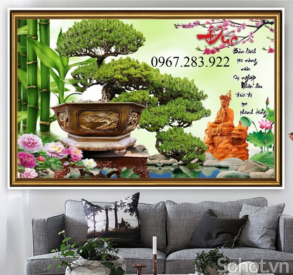 Tranh 3D- Tranh gạch cây cảnh