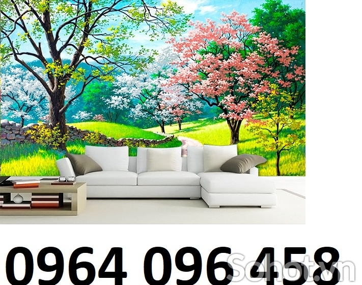 Tranh gạch 3d phong cảnh cây cảnh - 768CL