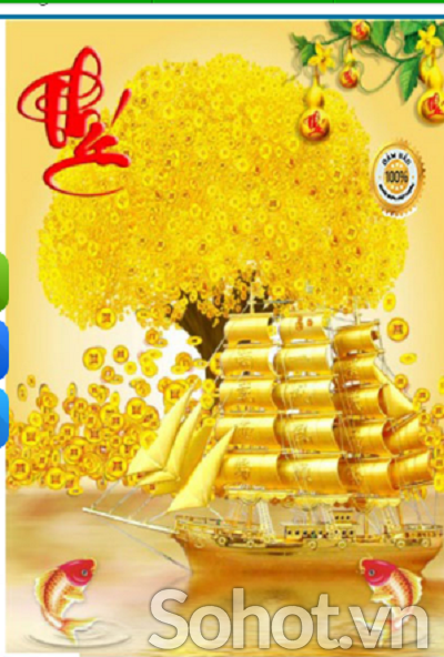 Tranh gạch 3d ốp tường thuận buồm xuôi gió - KGF42
