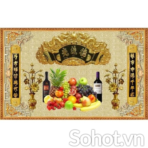 Gạch tranh 3d ốp tường bàn thờ - JCNV744