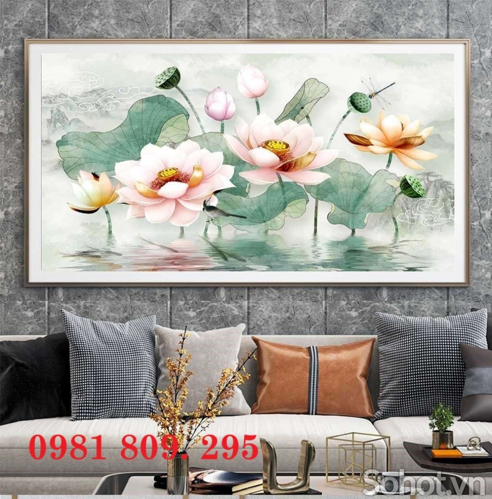 Tranh 3d , gạch ốp tường hoa đẹp HS999