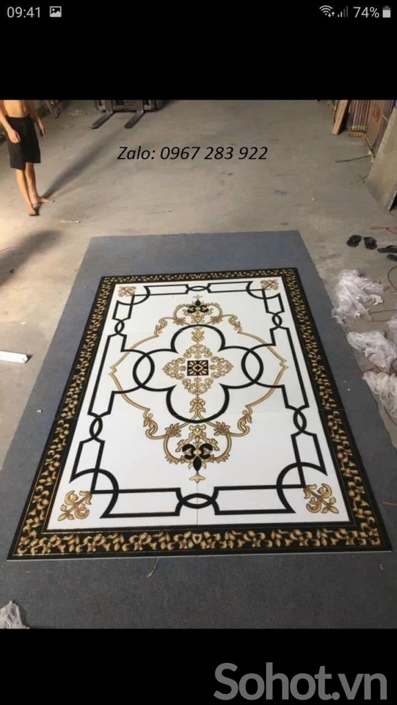 Thảm gạch đẹp ốp sang trọng 3D
