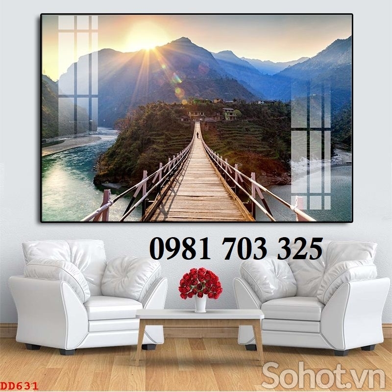 Tranh gạch 3d cảnh biển xanh