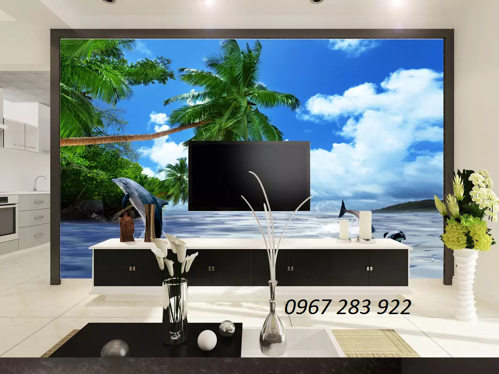 Tranh trang trí tường gạch men phủ UV