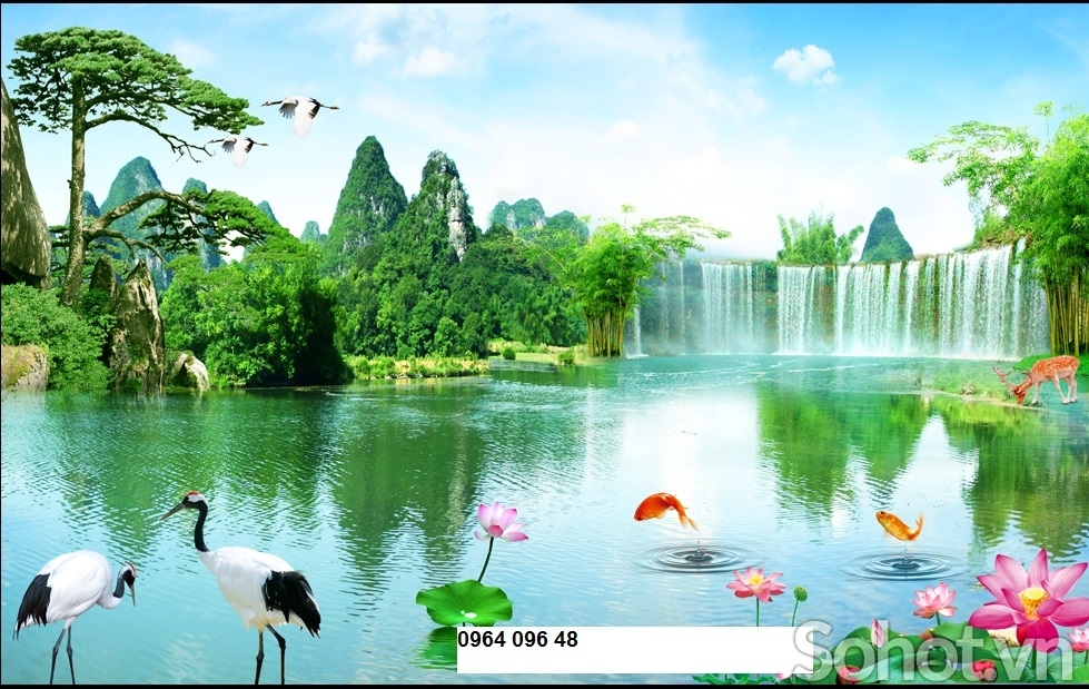 Tranh gạch phong cảnh phong thủy 3d - 854XZ