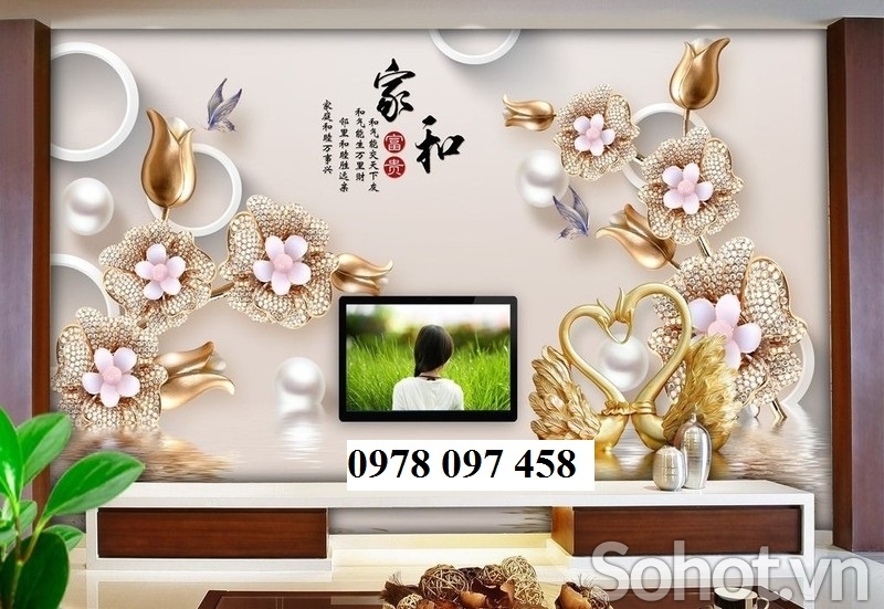 Tranh gạch 3D sứ ngọc