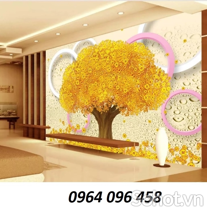 Tranh gạch cây kim tiền 3d - 6777C