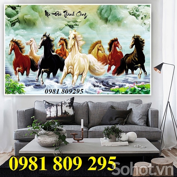 Tranh  gạch mã đáo thành công - tranh gạch men