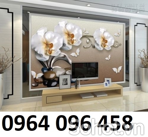 Tranh 3d - tranh gạch 3d hoa ngọc - VCT43