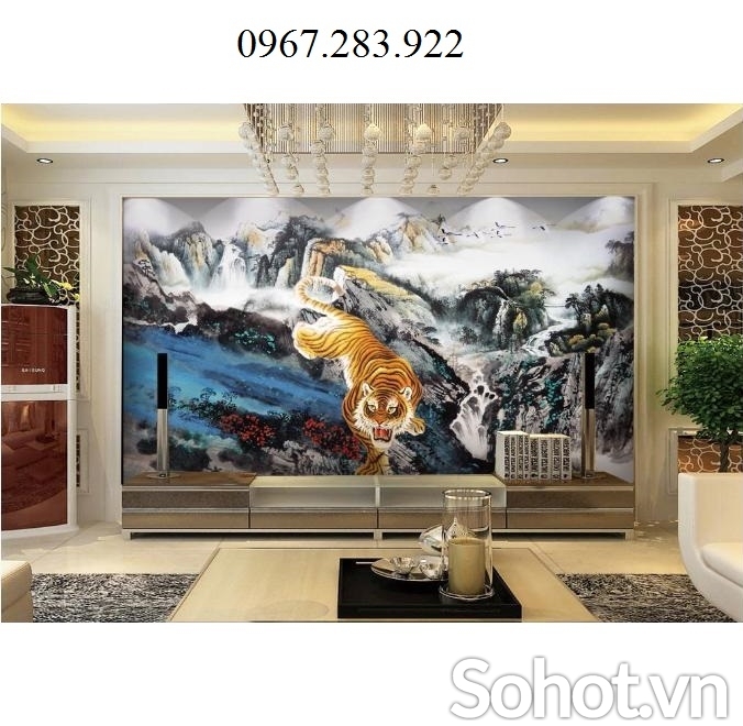 Tranh 3D- Tranh hổ rừng