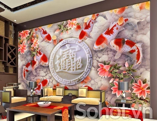 Tranh gạch 3d cá koi - FSZ222